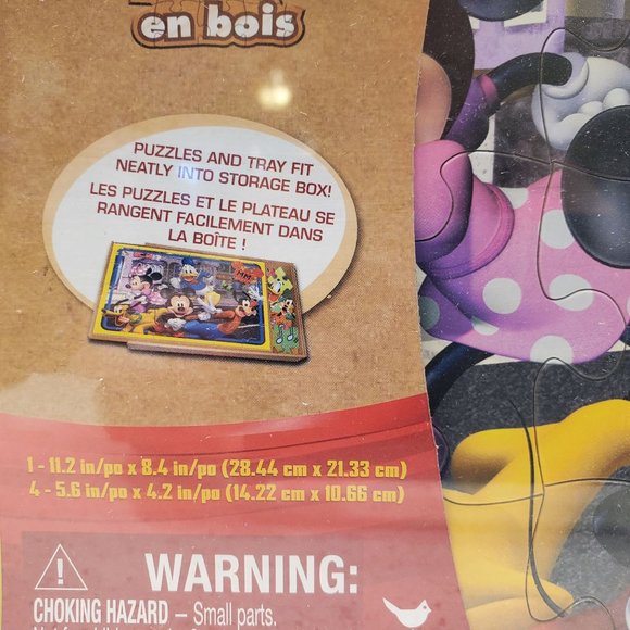 Disney Mickey Mouse Wood Puzzles Minnie Mouse Donald Duck Goofy - Picture 3 of 12